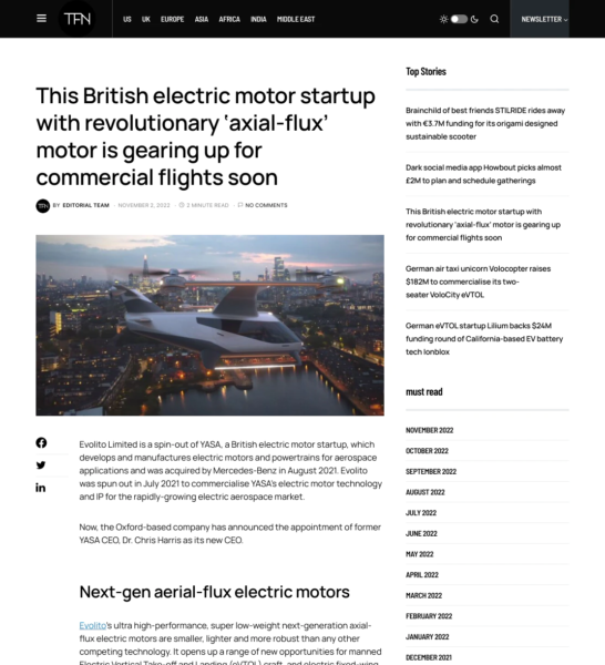 Tech Funding News | This British electric motor startup with revolutionary 'axial-flux' motor is gearing up for commercial flights soon.