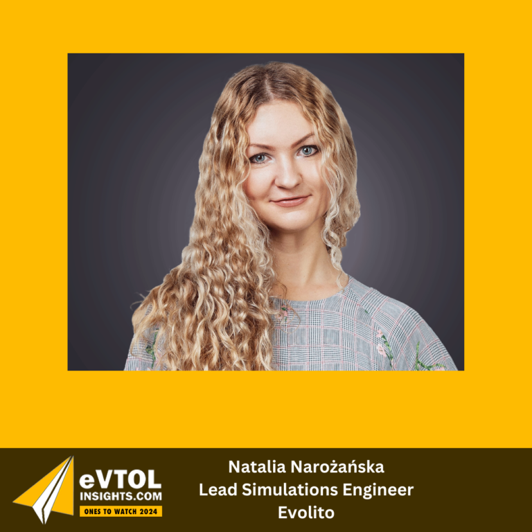 Natalia Narożańska Recognised In eVTOL Insights Ones To Watch Report
